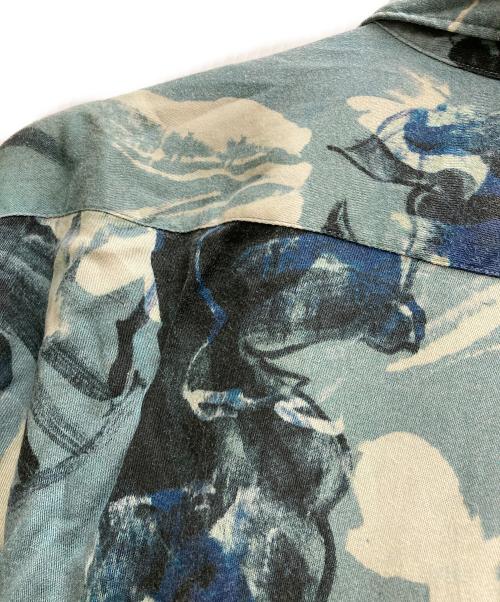PAUL SMITH（ポールスミス）Paul Smith (ポールスミス) 総柄シャツ スカイブルー サイズ:XLの古着・服飾アイテム