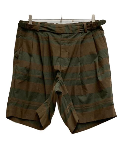 KOLOR（カラー）KOLOR (カラー) ボーダーグルカショーツ ブラウン サイズ:3の古着・服飾アイテム