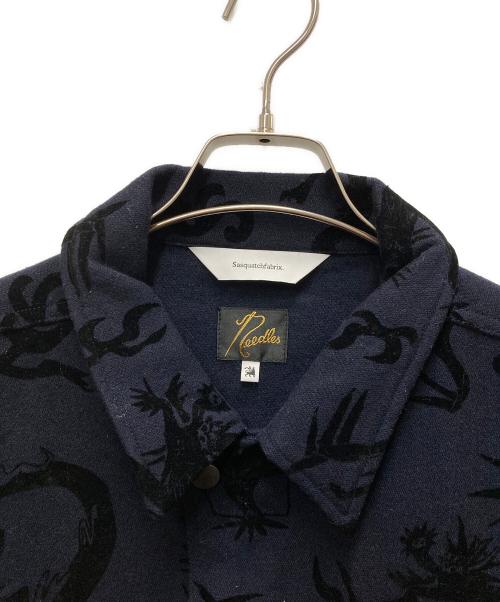 SASQUATCHfabrix.（サスクワッチファブリックス）SASQUATCHfabrix. (サスクワッチファブリックス) Needles (ニードルズ) Field Jacket Flying Dragon ブラック サイズ:Mの古着・服飾アイテム