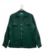 McGREGORマクレガー）の古着「50s-60sオープンカラーレーヨンギャバシャツ」｜グリーン