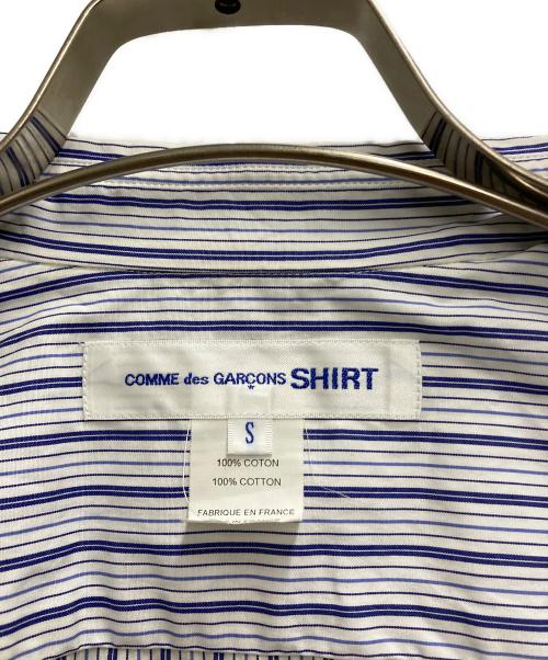 COMME des GARCONS SHIRT（コムデギャルソンシャツ）COMME des GARCONS SHIRT (コムデギャルソンシャツ) STRIPE ZIPPER ON L/S SHIRT ネイビー サイズ:Sの古着・服飾アイテム