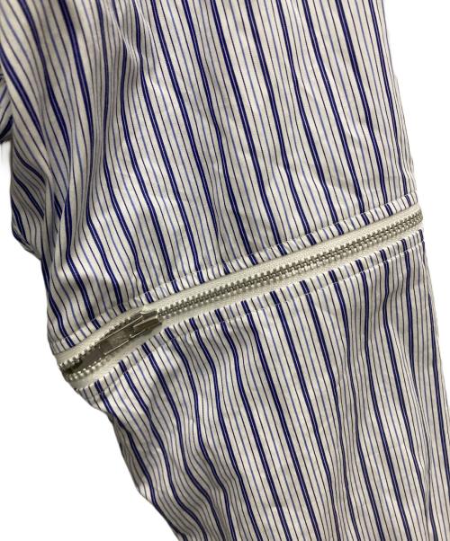 COMME des GARCONS SHIRT（コムデギャルソンシャツ）COMME des GARCONS SHIRT (コムデギャルソンシャツ) STRIPE ZIPPER ON L/S SHIRT ネイビー サイズ:Sの古着・服飾アイテム