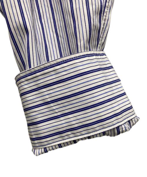 COMME des GARCONS SHIRT（コムデギャルソンシャツ）COMME des GARCONS SHIRT (コムデギャルソンシャツ) STRIPE ZIPPER ON L/S SHIRT ネイビー サイズ:Sの古着・服飾アイテム