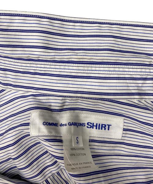 COMME des GARCONS SHIRT（コムデギャルソンシャツ）COMME des GARCONS SHIRT (コムデギャルソンシャツ) STRIPE ZIPPER ON L/S SHIRT ネイビー サイズ:Sの古着・服飾アイテム
