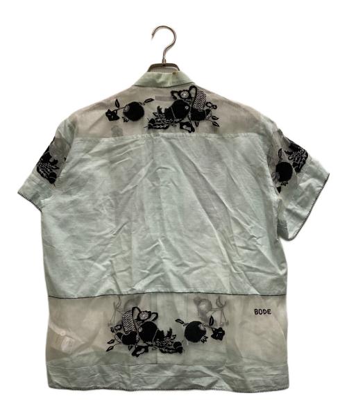 BODE（ボーディ）BODE (ボーディ) シルクブランドシアー刺繍シャツ グリーン サイズ:Sの古着・服飾アイテム