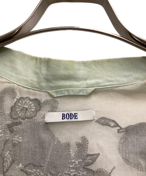 BODE（ボーディ）BODE (ボーディ) シルクブランドシアー刺繍シャツ グリーン サイズ:Sの古着・服飾アイテム