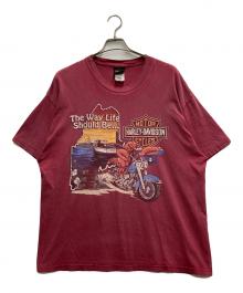 HARLEY-DAVIDSON（ハーレーダビッドソン）の古着「90`SロブスターバイクTEE」｜レッド