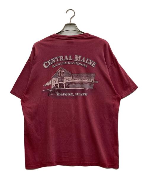 HARLEY-DAVIDSON（ハーレーダビッドソン）HARLEY-DAVIDSON (ハーレーダビッドソン) 90`SロブスターバイクTEE レッド サイズ:XLの古着・服飾アイテム