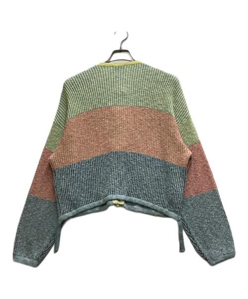 YANYAN（ヤンヤン）YANYAN (ヤンヤン) ボーダーニットカーディガン マルチカラー サイズ:Sの古着・服飾アイテム