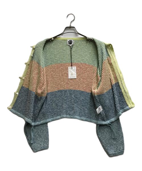 YANYAN（ヤンヤン）YANYAN (ヤンヤン) ボーダーニットカーディガン マルチカラー サイズ:Sの古着・服飾アイテム