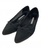 Manolo Blahnikマノロブラニク）の古着「メッシュパンプス」｜ブラック