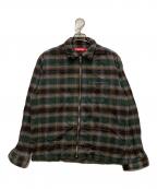 SUPREMEシュプリーム）の古着「Shadow Plaid Flannel Zip Up Shirt」｜ブラウン×グリーン