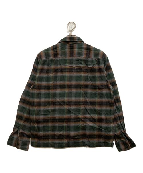 SUPREME（シュプリーム）Supreme (シュプリーム) Shadow Plaid Flannel Zip Up Shirt ブラウン×グリーン サイズ:Ⅿの古着・服飾アイテム