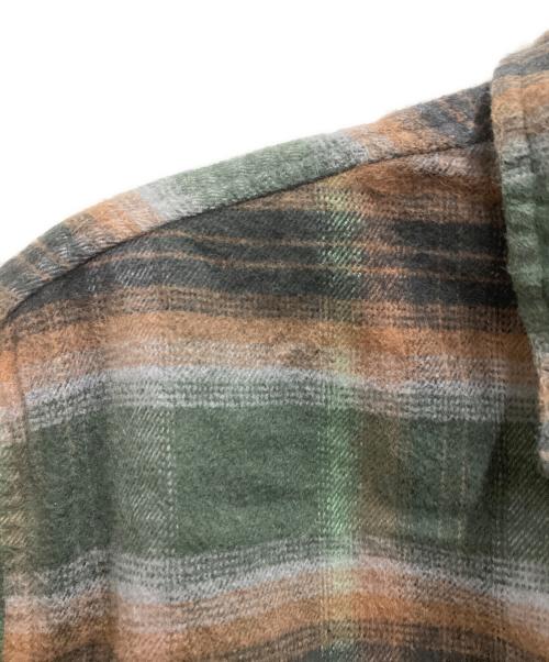 SUPREME（シュプリーム）Supreme (シュプリーム) Shadow Plaid Flannel Zip Up Shirt ブラウン×グリーン サイズ:Ⅿの古着・服飾アイテム