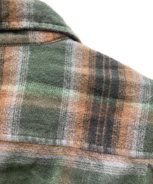 SUPREME（シュプリーム）Supreme (シュプリーム) Shadow Plaid Flannel Zip Up Shirt ブラウン×グリーン サイズ:Ⅿの古着・服飾アイテム