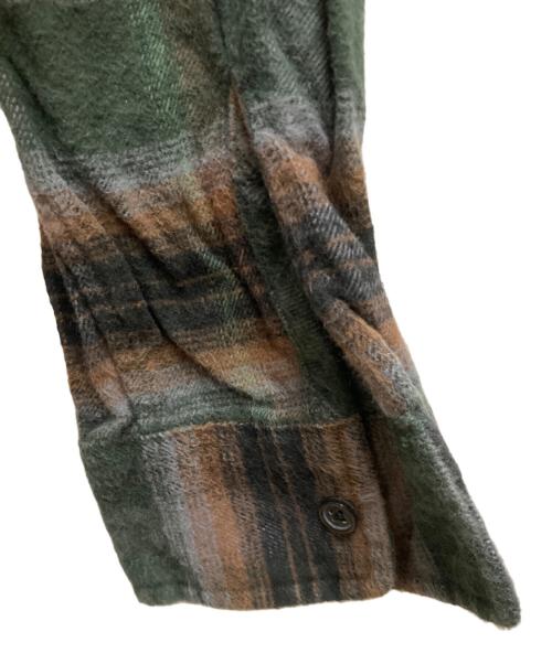 SUPREME（シュプリーム）Supreme (シュプリーム) Shadow Plaid Flannel Zip Up Shirt ブラウン×グリーン サイズ:Ⅿの古着・服飾アイテム