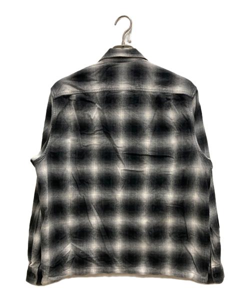 SUPREME（シュプリーム）Supreme (シュプリーム) Shadow Plaid Zip Front Shirt グレー サイズ:Mの古着・服飾アイテム