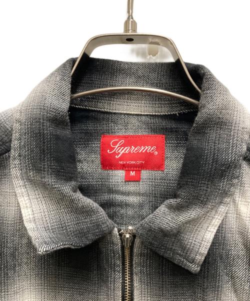 SUPREME（シュプリーム）Supreme (シュプリーム) Shadow Plaid Zip Front Shirt グレー サイズ:Mの古着・服飾アイテム