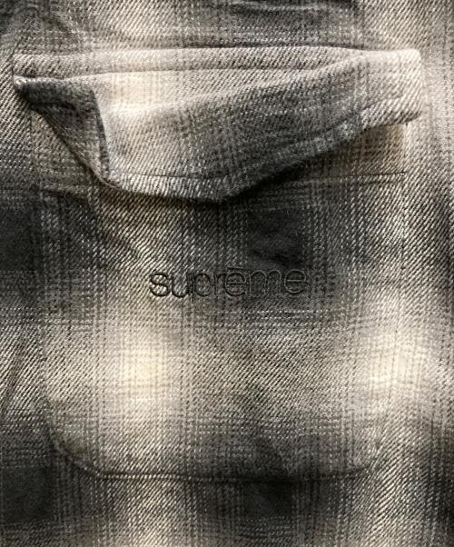 SUPREME（シュプリーム）Supreme (シュプリーム) Shadow Plaid Zip Front Shirt グレー サイズ:Mの古着・服飾アイテム