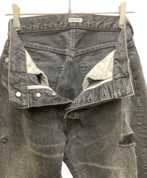 INSCRIRE（アンスクリア）INSCRIRE (アンスクリア) Straight destroyed 5pk pants グレー サイズ:29の古着・服飾アイテム