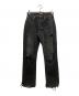 INSCRIRE（アンスクリア）の古着「Straight destroyed 5pk pants」｜グレー