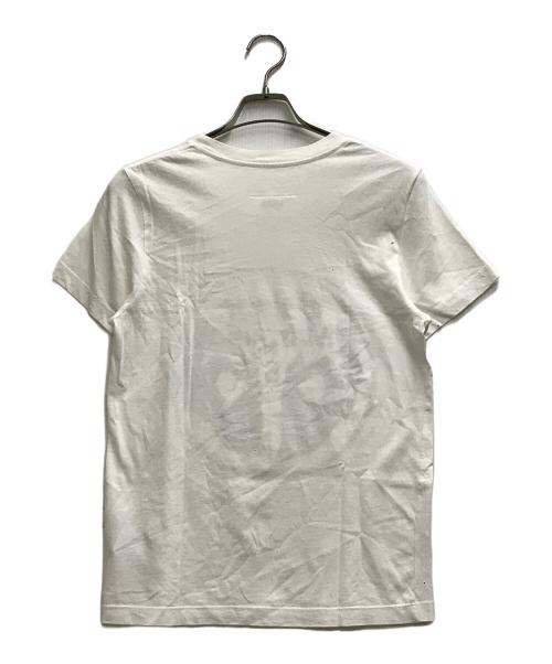 MM6 Maison Margiela（エムエムシックスメゾンマルジェラ）MM6 Maison Margiela (エムエムシックスメゾンマルジェラ) ハンドサインロゴTシャツ ホワイト サイズ:XSの古着・服飾アイテム