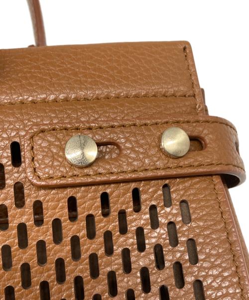 FURLA（フルラ）FURLA (フルラ) パンチング2WAYバッグ ブラウンの古着・服飾アイテム