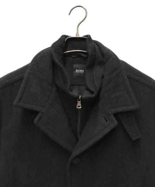 BOSS HUGO BOSS（ボス ヒューゴボス）BOSS HUGO BOSS (ボス ヒューゴボス) カシミヤウールスタンドカラージャケット ブラック サイズ:46の古着・服飾アイテム