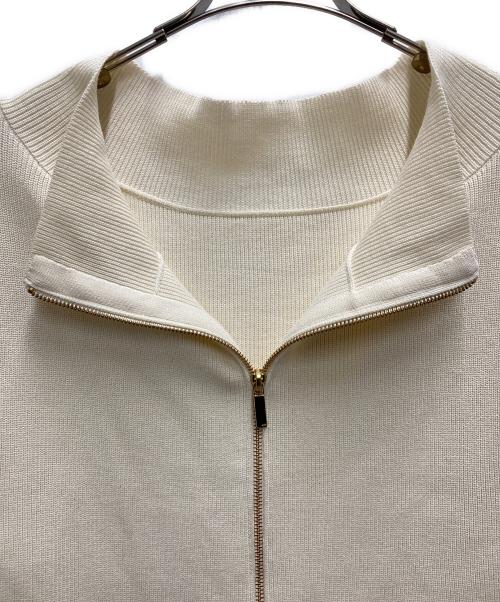 Noble（ノーブル）Noble (ノーブル) フロントジップボートネックニット アイボリー サイズ:FREEの古着・服飾アイテム