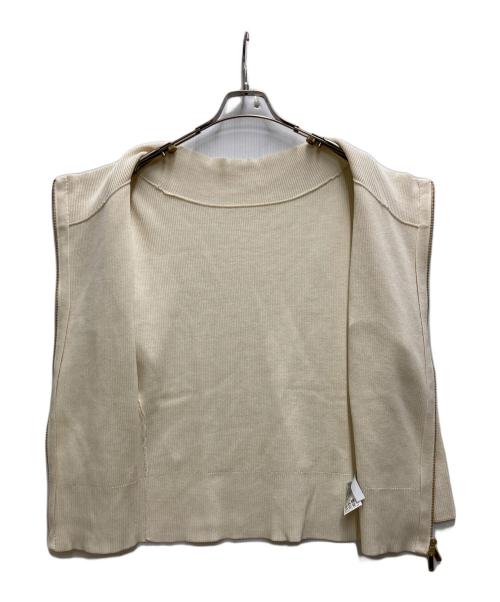 Noble（ノーブル）Noble (ノーブル) フロントジップボートネックニット アイボリー サイズ:FREEの古着・服飾アイテム