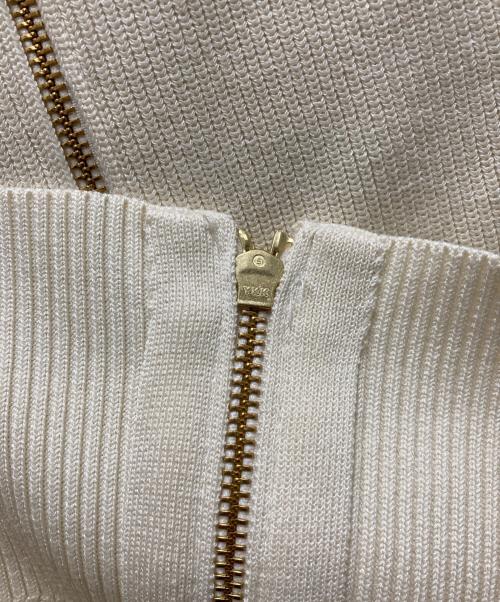 Noble（ノーブル）Noble (ノーブル) フロントジップボートネックニット アイボリー サイズ:FREEの古着・服飾アイテム