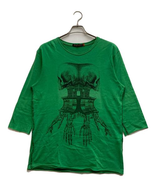 UNDERCOVERISM（アンダーカバーイズム）UNDERCOVERISM (アンダーカバーイズム) スカルL/S TEE グリーン サイズ:3の古着・服飾アイテム