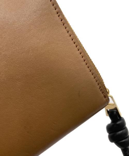LOEWE（ロエベ）LOEWE (ロエベ) ノット ジップアラウンド ウォレット ブラウンの古着・服飾アイテム