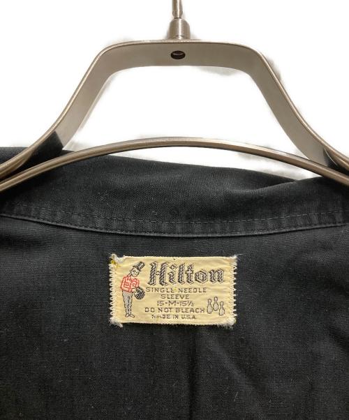 Hilton（ヒルトン）Hilton (ヒルトン) 60sボーリングシャツ ブラック サイズ:Ⅿの古着・服飾アイテム