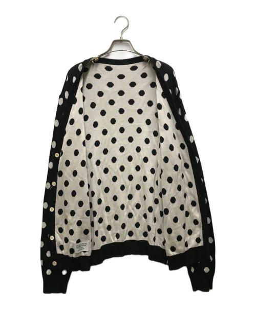 WACKO MARIA（ワコマリア）WACKO MARIA (ワコマリア) ドットカーディガン ブラック×ホワイト サイズ:Lの古着・服飾アイテム