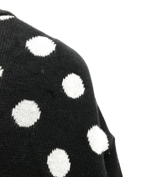 WACKO MARIA（ワコマリア）WACKO MARIA (ワコマリア) ドットカーディガン ブラック×ホワイト サイズ:Lの古着・服飾アイテム