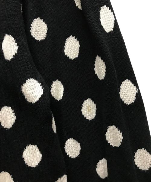 WACKO MARIA（ワコマリア）WACKO MARIA (ワコマリア) ドットカーディガン ブラック×ホワイト サイズ:Lの古着・服飾アイテム
