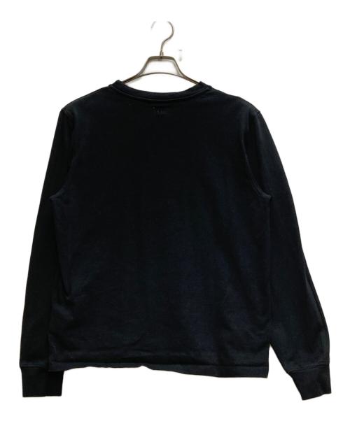 AMI Alexandre Mattiussi（アミアレクサンドルマテュッシ）AMI Alexandre Mattiussi (アミアレクサンドルマテュッシ) ハートロゴ入り長袖Tシャツ ブラック サイズ:Sの古着・服飾アイテム