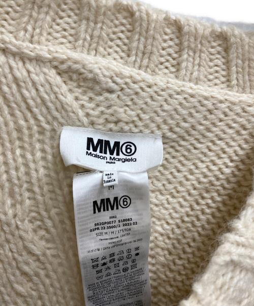 MM6 Maison Margiela（エムエムシックスメゾンマルジェラ）MM6 Maison Margiela (エムエムシックスメゾンマルジェラ) oversized distressed sweater ベージュ サイズ:Ⅿの古着・服飾アイテム