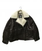 Y. PROJECTワイプロジェクト）の古着「エコムートンライダースジャケット」｜ブラウン