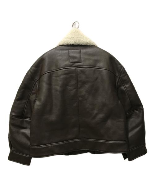 Y. PROJECT（ワイプロジェクト）Y. PROJECT (ワイプロジェクト) エコムートンライダースジャケット ブラウン サイズ:Ⅼの古着・服飾アイテム