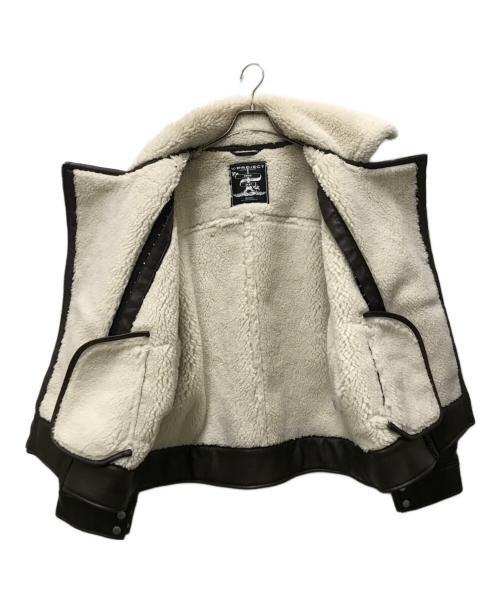 Y. PROJECT（ワイプロジェクト）Y. PROJECT (ワイプロジェクト) エコムートンライダースジャケット ブラウン サイズ:Ⅼの古着・服飾アイテム