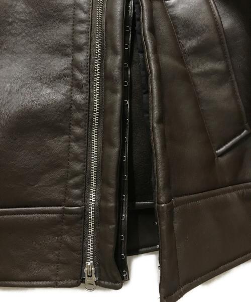 Y. PROJECT（ワイプロジェクト）Y. PROJECT (ワイプロジェクト) エコムートンライダースジャケット ブラウン サイズ:Ⅼの古着・服飾アイテム