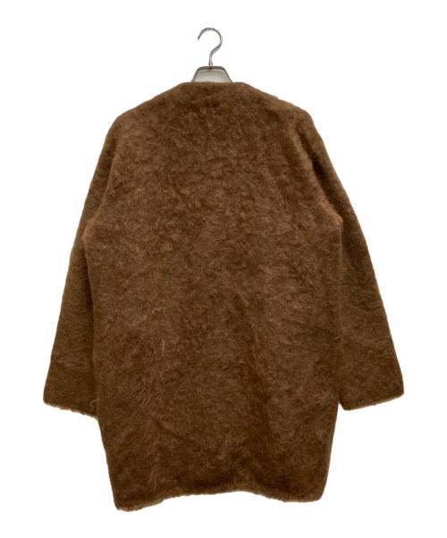 ATON（エイトン）ATON (エイトン) MOHAIR SHAGGY OVERSIZED CARDIGAN ブラウン サイズ:02の古着・服飾アイテム