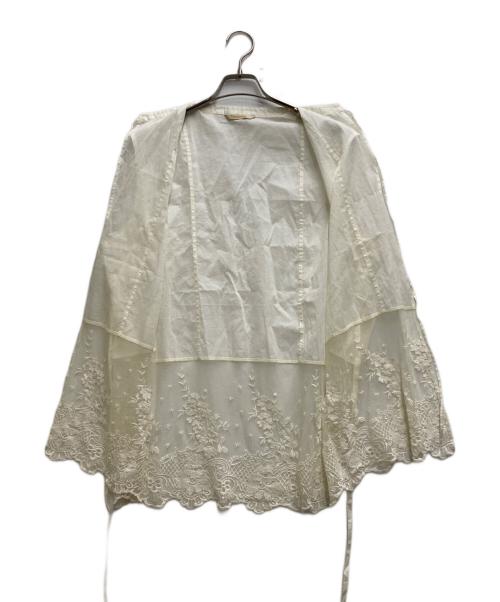 Curensology（カレンソロジー）Curensology (カレンソロジー) オーガンビジューブラウス ベージュ サイズ:FREEの古着・服飾アイテム