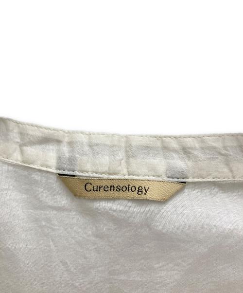 Curensology（カレンソロジー）Curensology (カレンソロジー) オーガンビジューブラウス ベージュ サイズ:FREEの古着・服飾アイテム