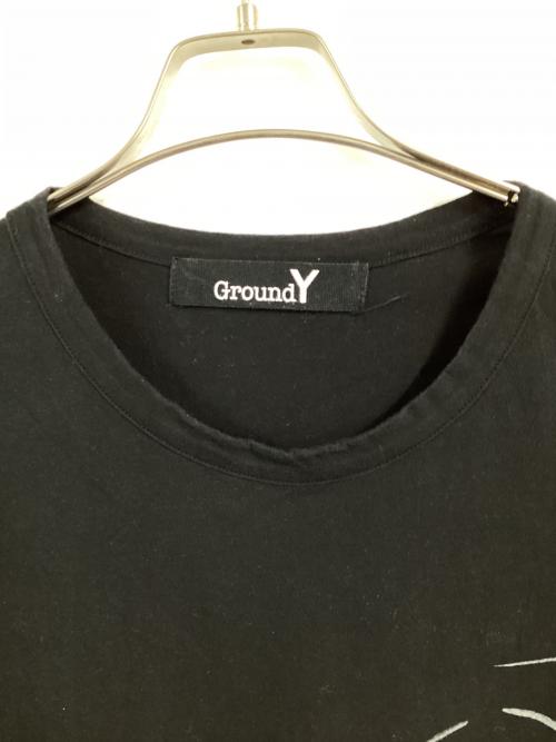 GROUND Y（グラウンドワイ）GROUND Y (グラウンドワイ) [Reborn] Front Graphic T by 黒羽麻璃央 ブラック サイズ:3の古着・服飾アイテム