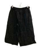 GROUND Yグラウンドワイ）の古着「リネンハーフパンツ」｜ブラック