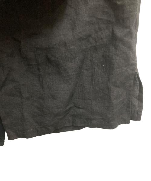 GROUND Y（グラウンドワイ）GROUND Y (グラウンドワイ) リネンハーフパンツ ブラック サイズ:3の古着・服飾アイテム