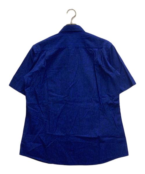 ISSEY MIYAKE MEN（イッセイミヤケメン）ISSEY MIYAKE MEN (イッセイミヤケメン) ストライプ織S/Sシャツ ブルー サイズ:2の古着・服飾アイテム